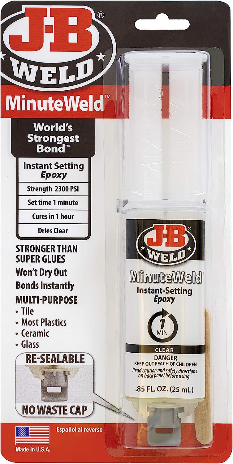 Minute Weld Epoxy Syringe 25ml Strong, Lasting Repairs 25ml - J-B Weld | Universal Auto Spares