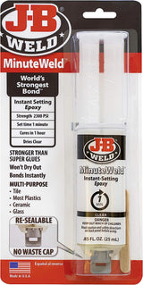 Minute Weld Epoxy Syringe 25ml Strong, Lasting Repairs 25ml - J-B Weld | Universal Auto Spares