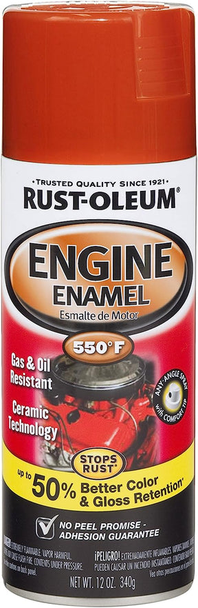 Chevy Red Orange Ceramic Engine Enamel Spray Paint 340g - Rust-Oleum