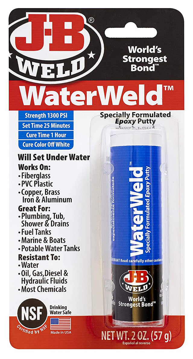 Water Weld Epoxy Putty Stick  57g - J-B Weld | Universal Auto Spares