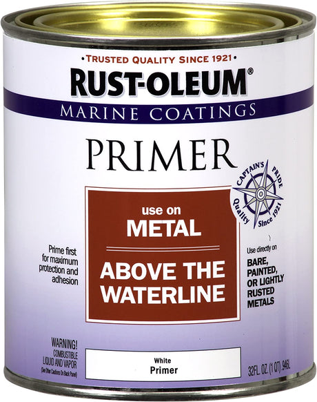 White Primer Marine Coating Topside Paint 1 Quart - Rust-Oleum | Universal Auto Spares