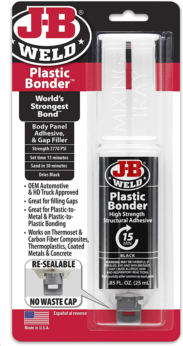 Plastic Bonder Epoxy Syringe 25ml Strong, Lasting Repairs - J-B Weld | Universal Auto Spares
