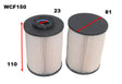 Diesel Fuel Filter R2666P Fits Ford/Volvo WCF150 - Wesfil