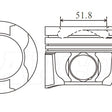 Piston & Pin Set TOYOTA 1VDFTV 8DP2064-0.50 - NASON