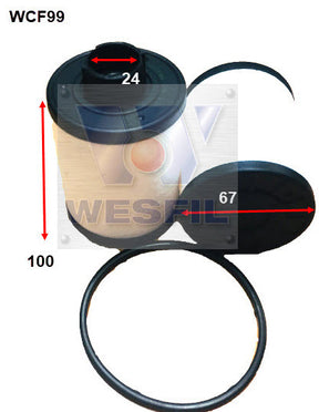Diesel Fuel Filter R2661P Fits Holden WCF99 - Wesfil