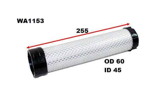 Air Filter HDA5967 Fits TCM/Kubota/Yanmar Inner Filter For WA1029 WA1153 - Wesfil