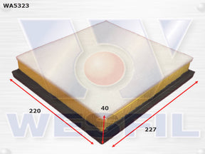 Air Filter A1930 Fits Lexus WA5323 - Wesfil