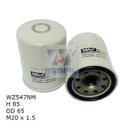 Oil Filter Z547 Fits Honda/Nissan WZ547NM - Wesfil | Universal Auto Spares