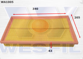 Air Filter A1440 Fits Holden WA1005 - Wesfil