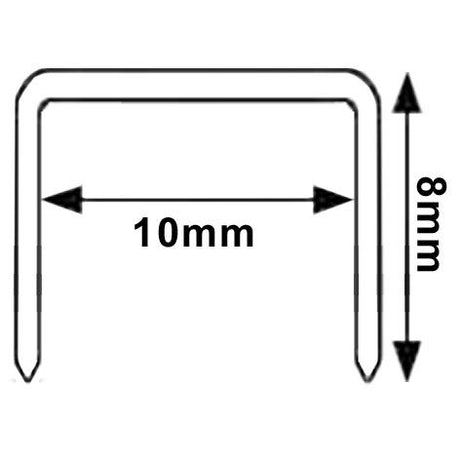 8mm 1000 Pieces Replacement Staples - PKTool | Universal Auto Spares