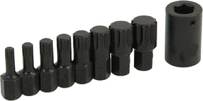 9 Piece 1/2˝ DR Impact Spline Bit Set - PKTool