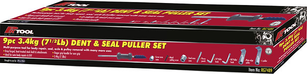 9 Piece Dent & Seal Puller Set 3.4kg (71/2lb) Hammer - PKTool | Universal Auto Spares