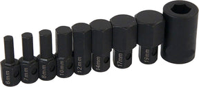 9 Pieces 1/2˝ DR Impact Hex Bit Set - PKTool