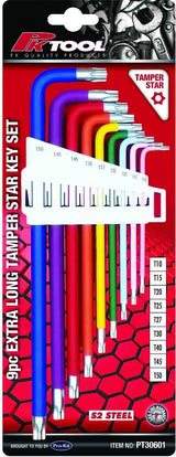 9 Pieces Extra Long Star Tamper Star Key Set High Level Torque - PKTool