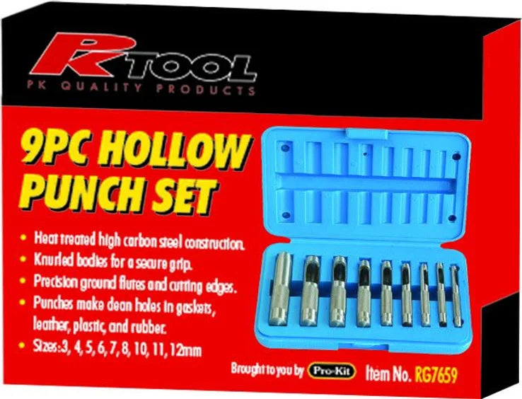 9 Pieces Hollow Punch Set - PKTool | Universal Auto Spares