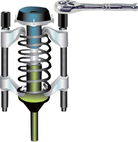 90 To 240mm High Twin Claw Springs Compressor - PKTool