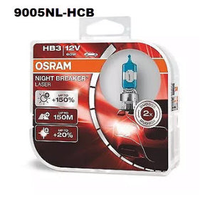 Hal. HB3 12V 60W P20D Night Laser 1 = 2 Globes 9005NL-HCB - OSRAM | Universal Auto Spares