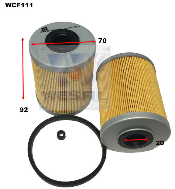 Diesel Fuel Filter R2628P Fits Volvo/Renault/Peugeot/Suzuki WCF111 - Wesfil | Universal Auto Spares