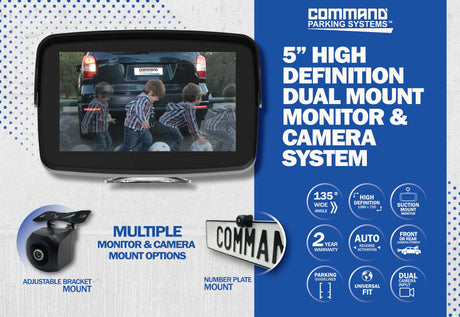 HIGH DEFINITION 5" MONITOR & CAMERA - Command Parking Systems