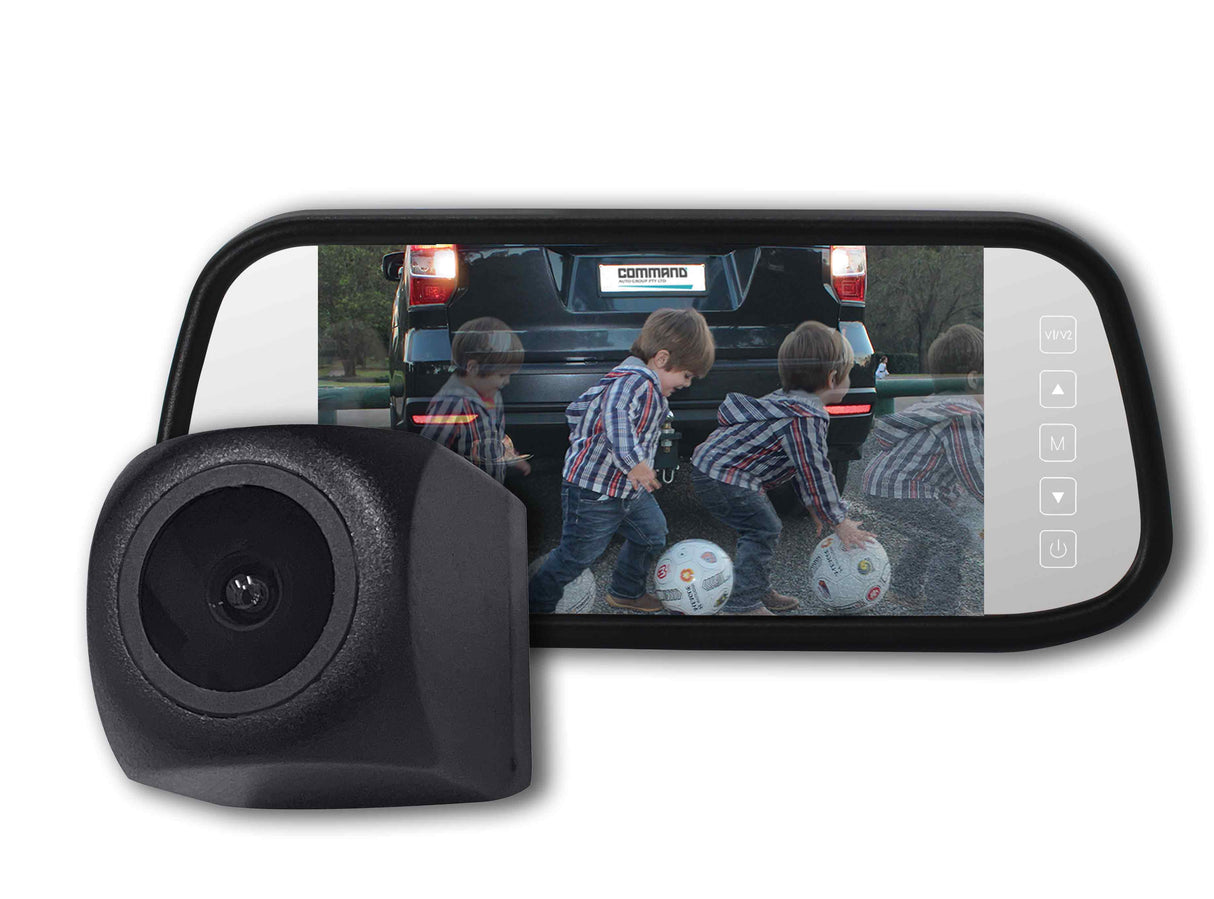 HIGH DEFINITION 7" OE REPLACEMENT MIRROR MONITOR - WITH 135º MINI BOX CAMERA - Command Parking Systems