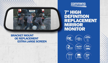 HIGH DEFINITION 7" OE REPLACEMENT MIRROR MONITOR - Command Parking Systems