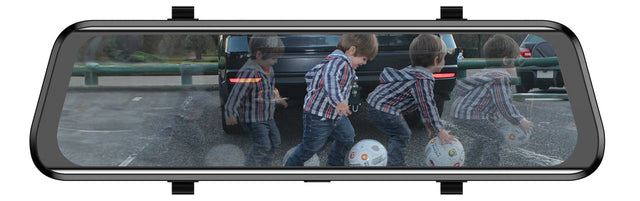 HIGH DEFINITION 9" FULL SCREEN REPLACEMENT MIRROR MONITOR - WITH DVR & 135º MINI BOX CAMERA - Command Parking Systems