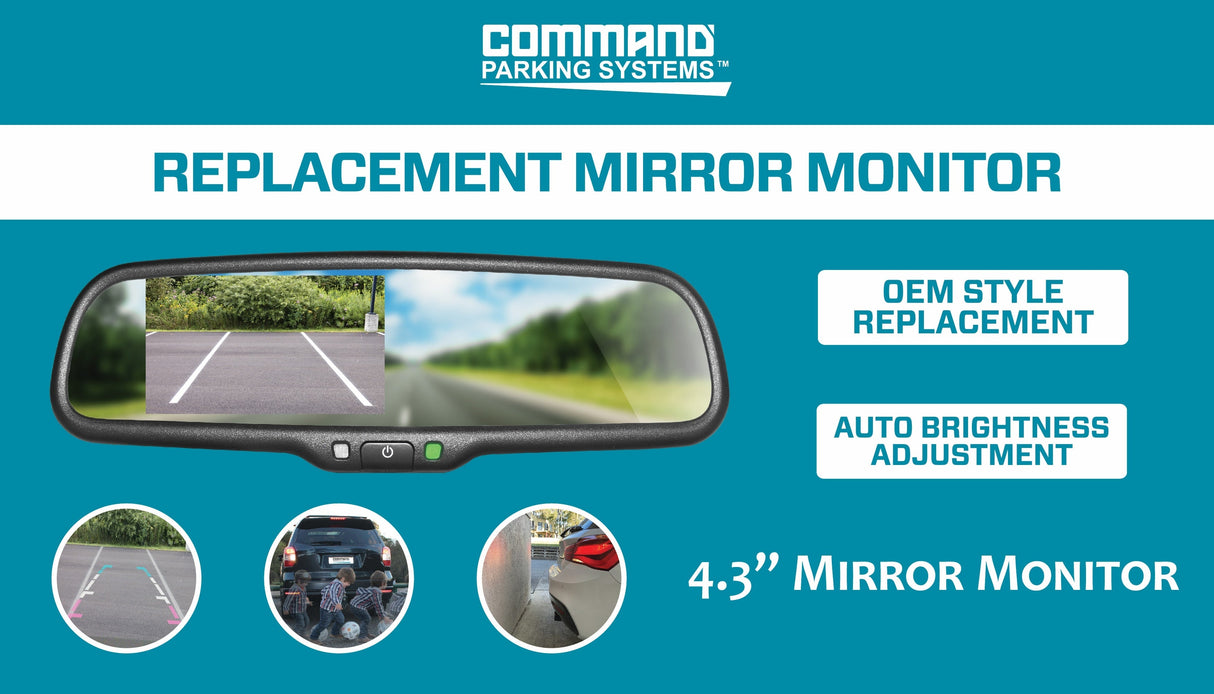 OE STYLE REPLACEMENT MIRROR MONITOR - Command Parking Systems