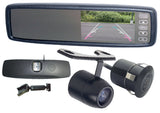 CLIP ON REPLACEMENT 4.3” MIRROR MONITOR - WITH BUTTERFLY/FLUSH MOUNT CAMERA - Command Parking Systems