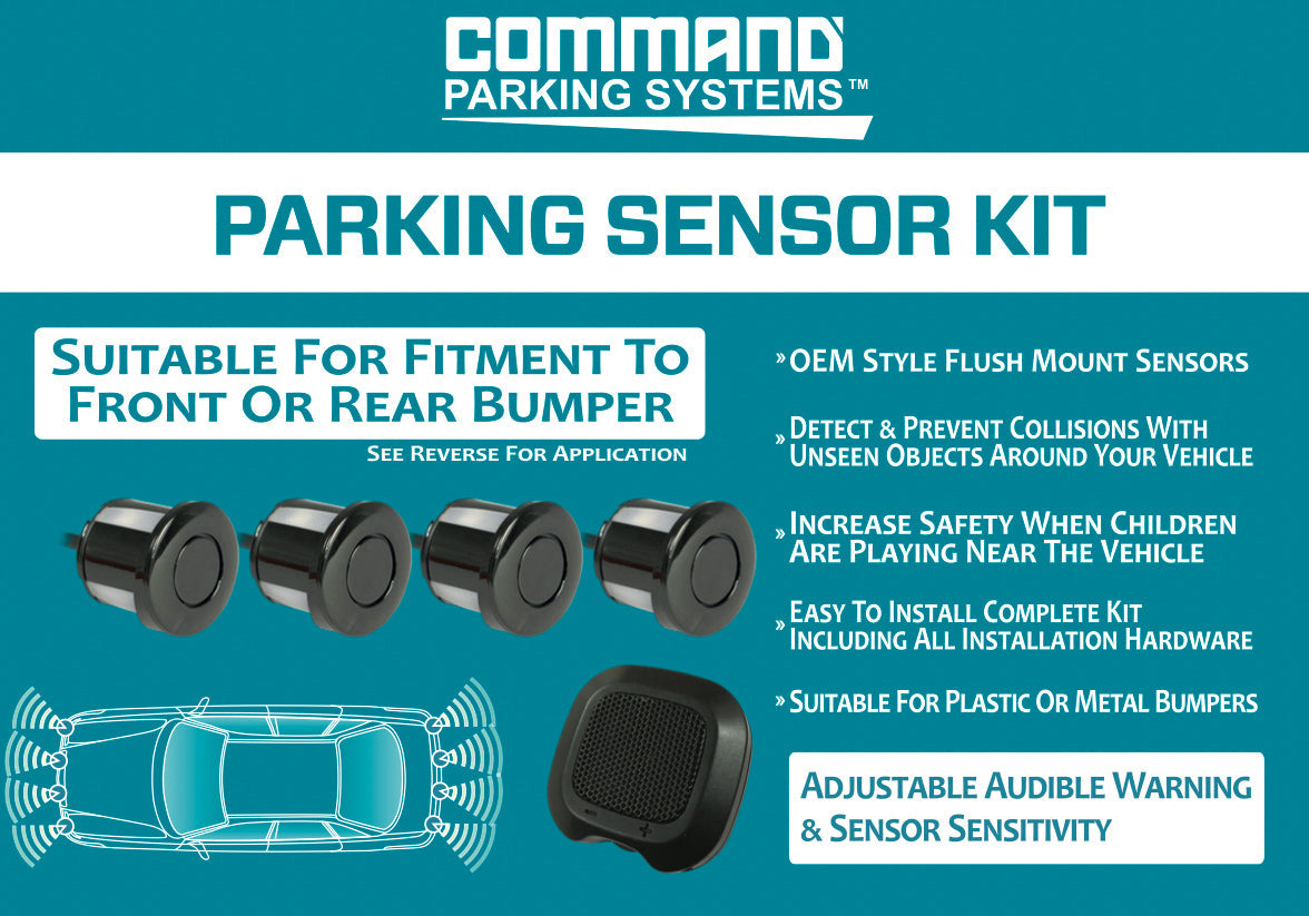 FRONT SENSOR KIT - BLACK SENSORS & BUZZER - Command Parking Systems