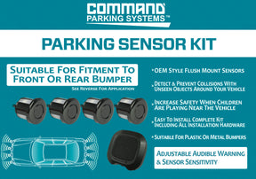 FRONT SENSOR KIT - BLACK SENSORS & BUZZER - Command Parking Systems