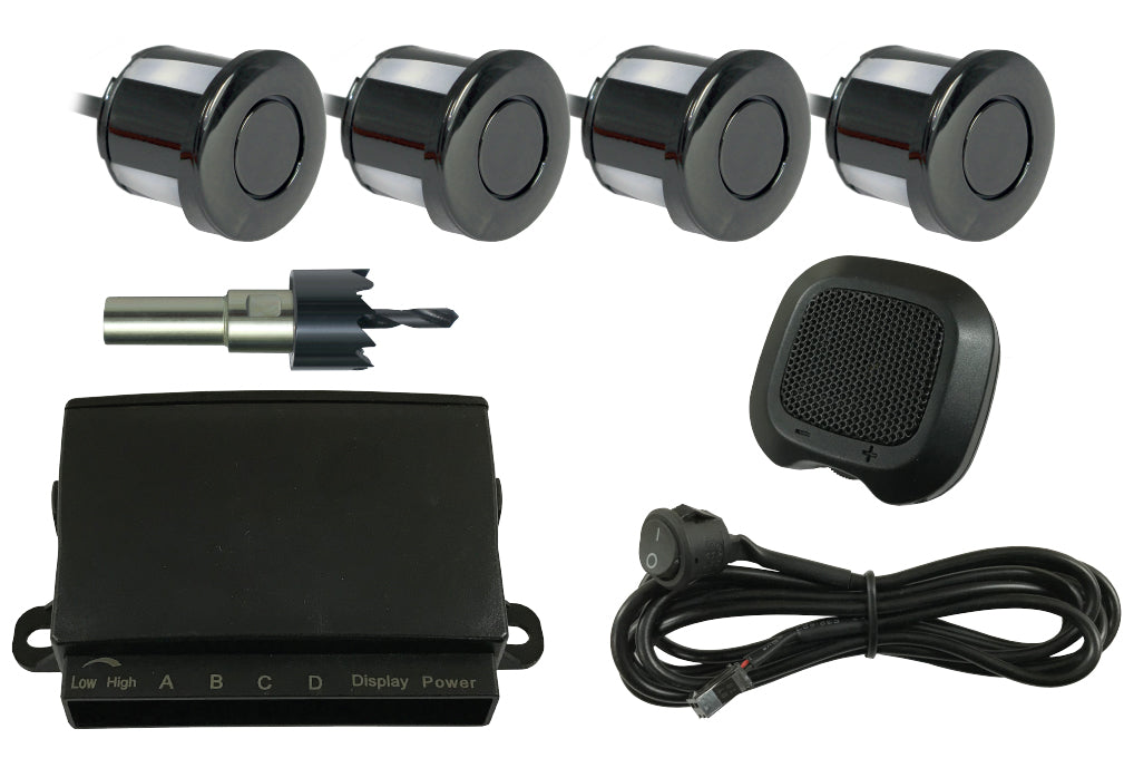 REVERSING SENSOR KIT - BLACK SENSORS & BUZZER - Command Parking Systems