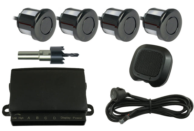 REVERSING SENSOR KIT - BLACK SENSORS & BUZZER - Command Parking Systems