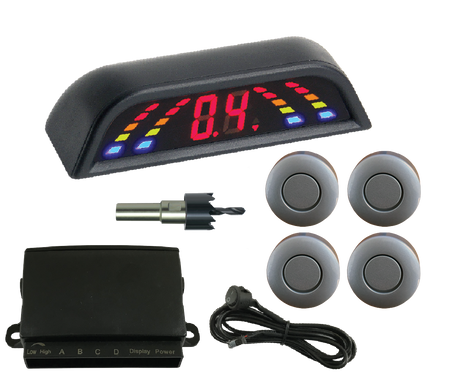 REVERSING SENSOR KIT - SILVER SENSORS & DISPLAY - Command Parking Systems