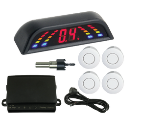 REVERSING SENSOR KIT - WHITE SENSORS & DISPLAY - Command Parking Systems