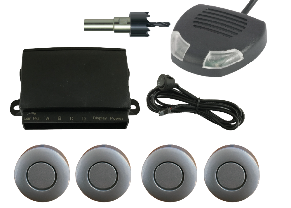 FRONT SENSOR KIT - SILVER SENSORS & BUZZER - Command Parking Systems