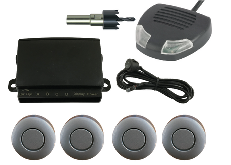 FRONT SENSOR KIT - SILVER SENSORS & BUZZER - Command Parking Systems