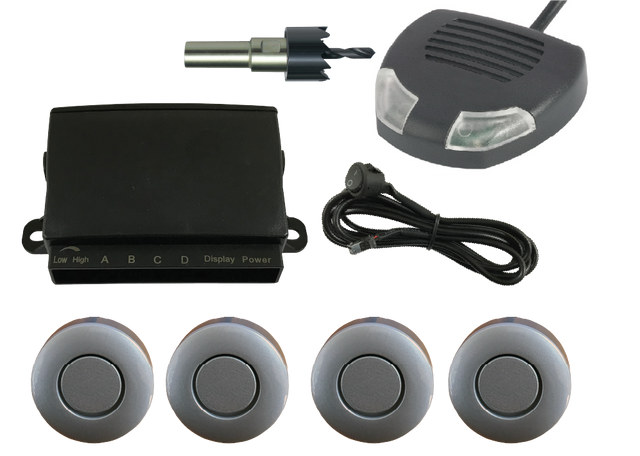 FRONT SENSOR KIT - SILVER SENSORS & BUZZER - Command Parking Systems