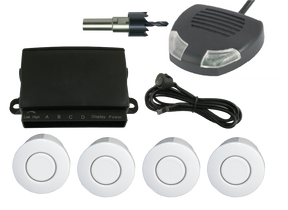 FRONT SENSOR KIT - WHITE SENSORS & BUZZER - Command Parking Systems