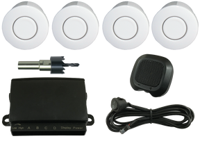 REVERSING SENSOR KIT - WHITE SENSORS & BUZZER - Command Parking Systems