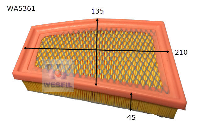 Air Filter Fits Audi WA5361 - Wesfil | Universal Auto Spares