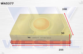 Air Filter A1943 Fits Nissan WA5377 - Wesfil
