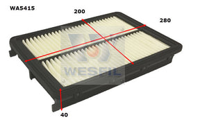 Air Filter A1966 Fits Hyundai/Kia WA5415 - Wesfil