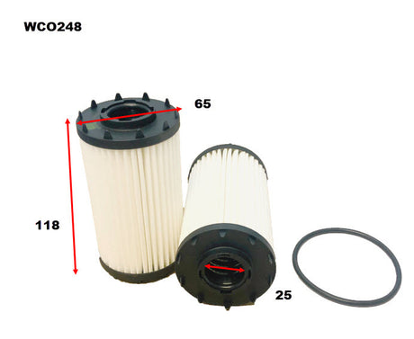 Oil Filter R2857P Fits Audi/Porsche WCO248 - Wesfil | Universal Auto Spares