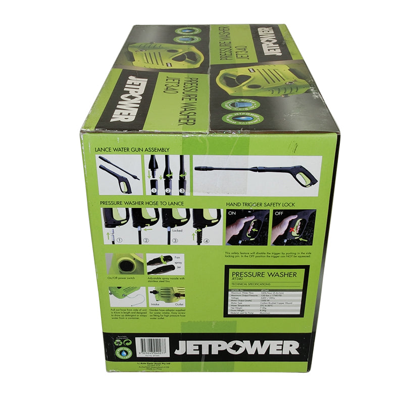 Pressure Washer 340LT/HR 240V JET340 - JetPower | Universal Auto Spares