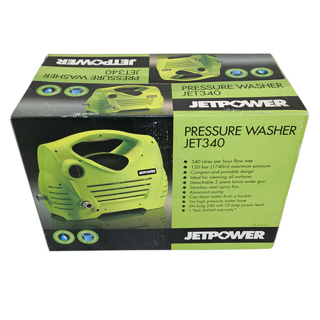 Pressure Washer 340LT/HR 240V JET340 - JetPower