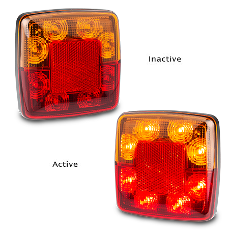 Stop/Tail/Indicator/Reflector LED 12V 40cm Cable & Plug Twin Blister Pack - LED AutoLamps
