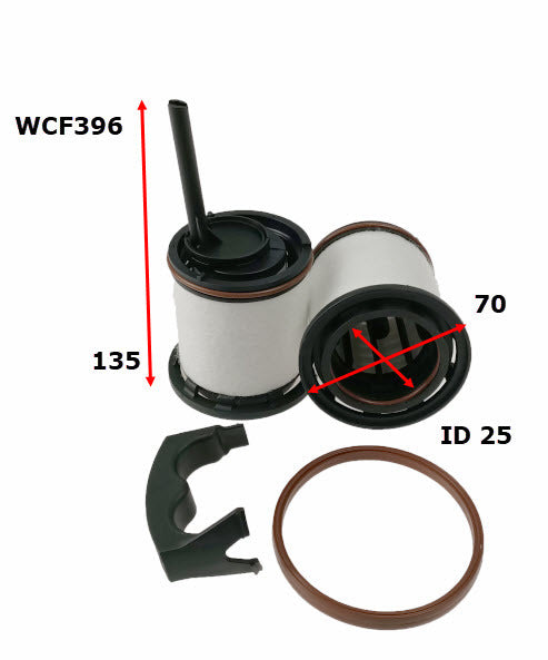 Diesel Fuel Filter Fits Audi WCF396 - Wesfil | Universal Auto Spares