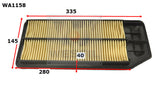 Air Filter A1508 Fits Honda WA1158 - Wesfil | Universal Auto Spares