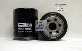 Oil Filter Z411 Fits Eunos/Ford/Mazda/Mitsubishi/Proton WZ411NM - Wesfil
