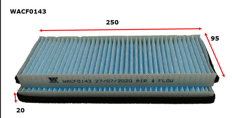 Cabin Filter RCA230P Fits Nissan WACF0143 - Wesfil | Universal Auto Spares